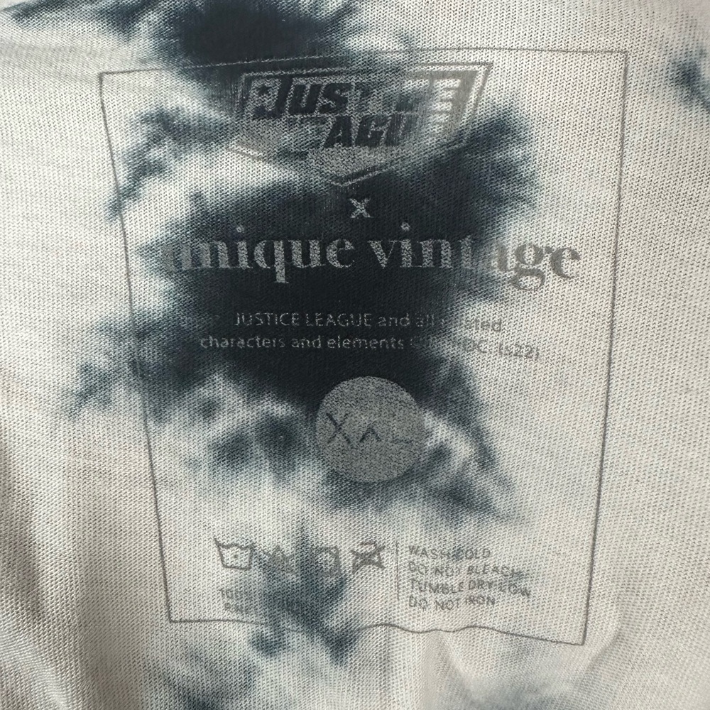 Justice League x Unique Vintage Harley Quinn Graphic T-shirt Gray XXL Tie-dye - Picture 4 of 8